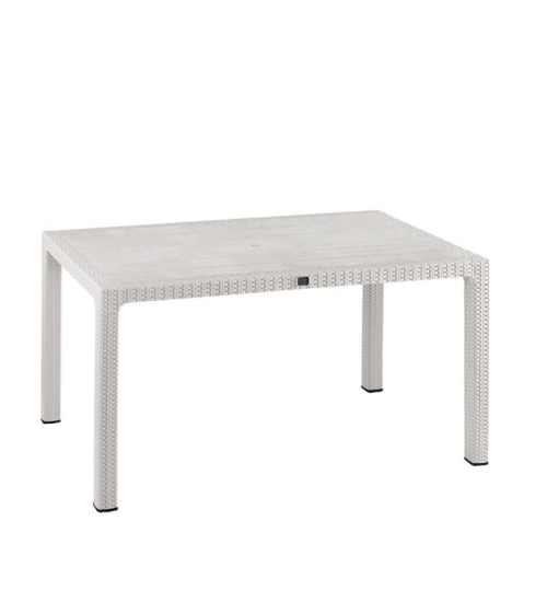 Τραπέζι Rattan Λευκό με UV Protection 